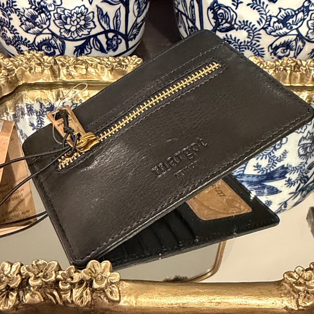 Margot Black Leather Card Holder